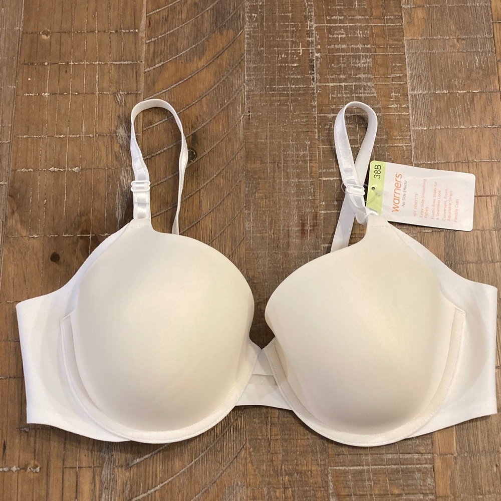 Warner's Elegant off white lightly lined underwire bra NWT size 38B